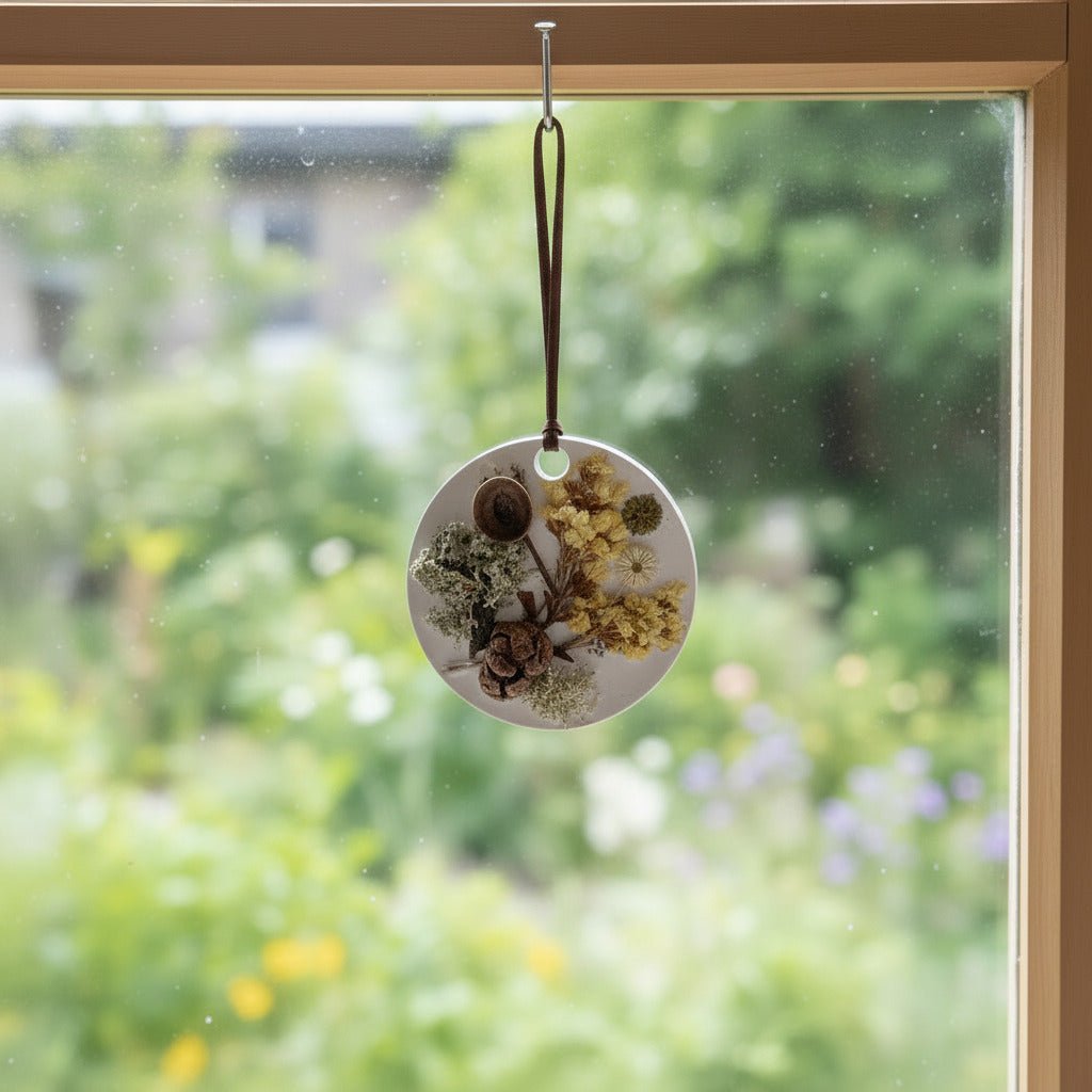 Meadow Safekeep — Circular Botanical Cast Wall Hanging - Wall Hanging - Eclectic Blue Studio