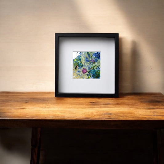 Emerald Bug II Framed Print, from A Collection of Flowers - Square Framed Prints - Eclectic Blue Studio