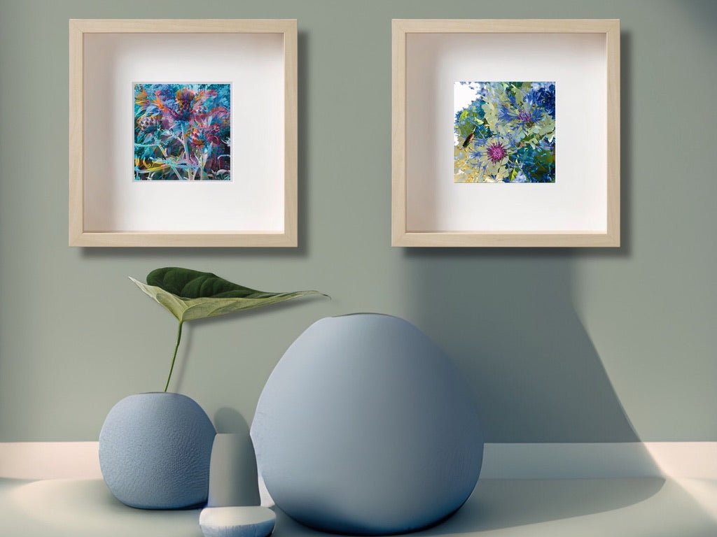 Emerald Bug II Framed Print, from A Collection of Flowers - Square Framed Prints - Eclectic Blue Studio