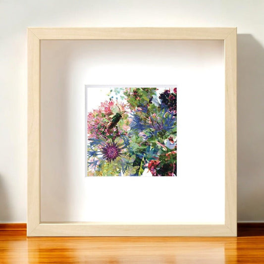 Emerald Bug I, Framed Print from A Collection of Flowers - Square Framed Prints - Eclectic Blue Studio