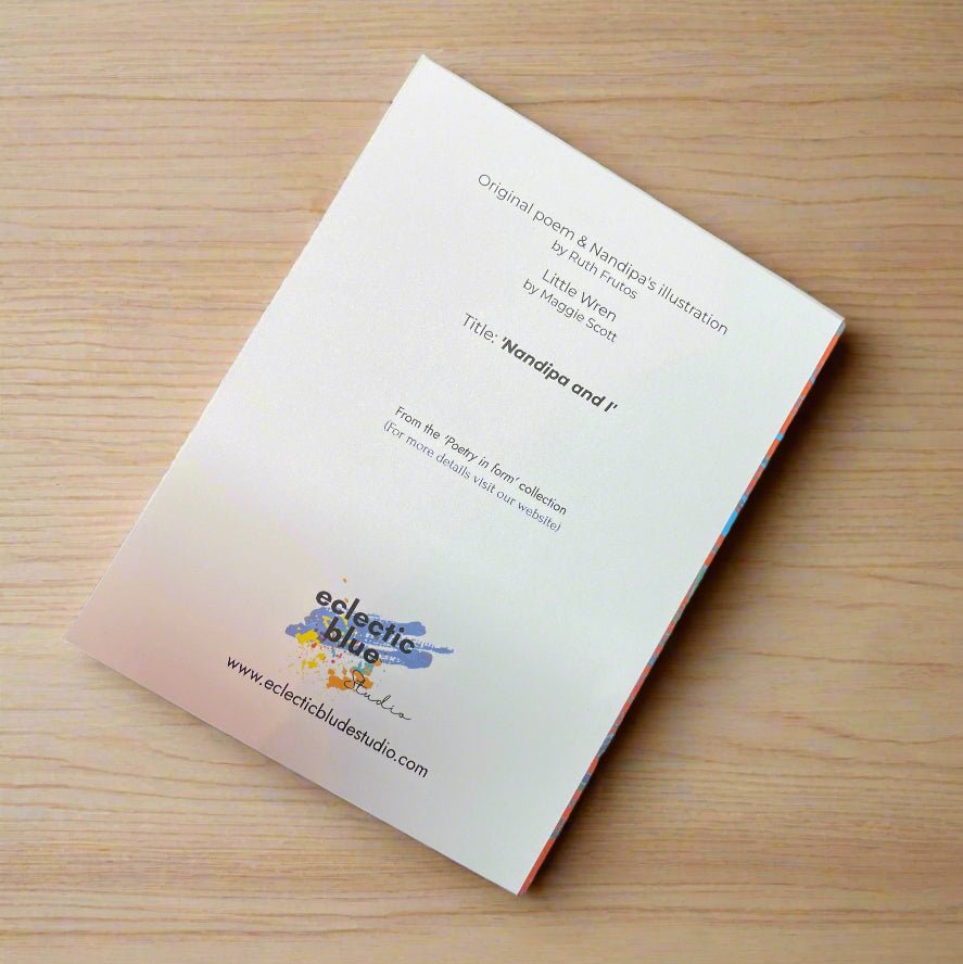 'Nandipa and I' - Body & Soul Poetry Card | Original Illustrated Verse - Illustrated poetry cards - Eclectic Blue Studio