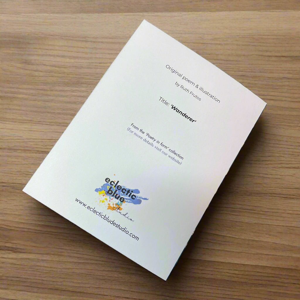 'Wanderer' - Journey & Oneness Poetry Card | Original Illustrated Verse - Illustrated poetry cards - Eclectic Blue Studio