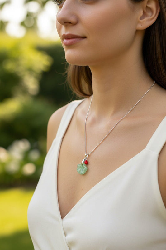 Charms Pendant Necklace, Pale Green - jewellery - Eclectic Blue Studio