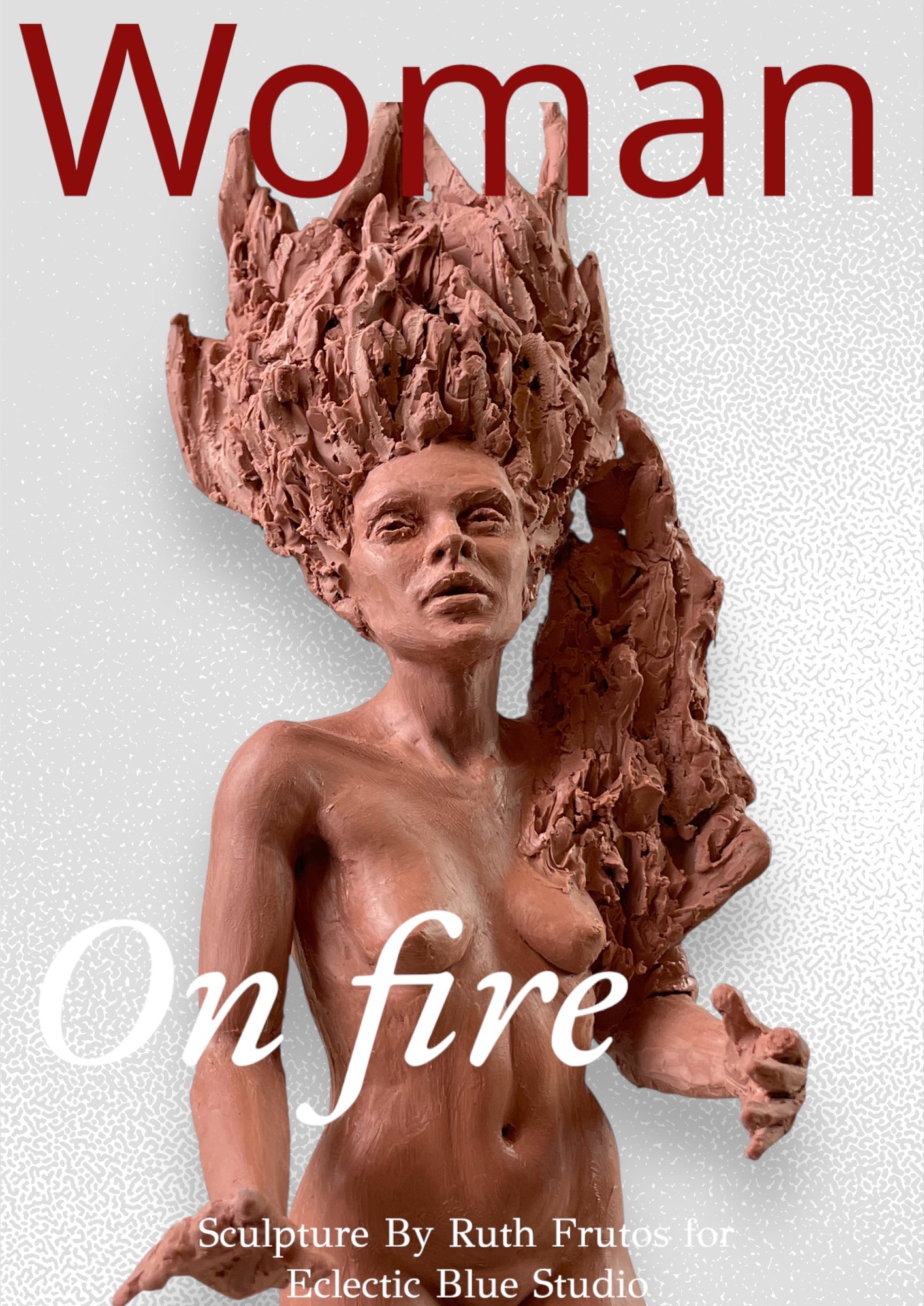 'Woman on Fire' - Transformation & Letting Go Poetry Card | Original Illustrated Verse