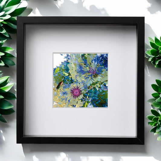 A Collection of Flowers, Set of Six Square Framed Prints - Square Framed Prints - Eclectic Blue Studio
