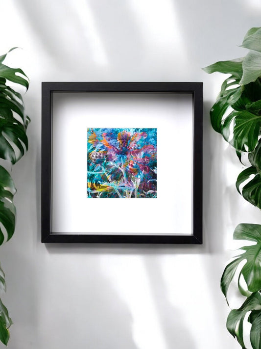 Flower of Scotland, Framed Print from A Collection of Flowers - Square Framed Prints - Eclectic Blue Studio
