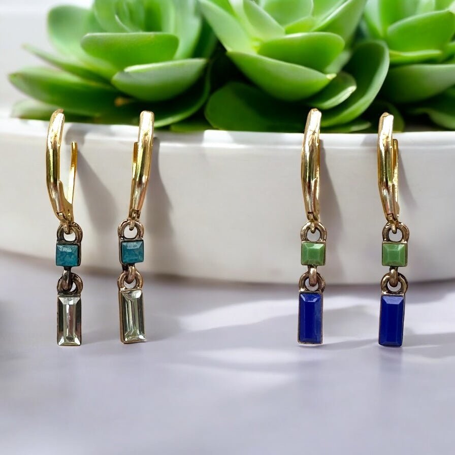 Minimal Chain Link Earrings, Medium - Upcycled Ltd Edition - jewellery - Eclectic Blue Studio