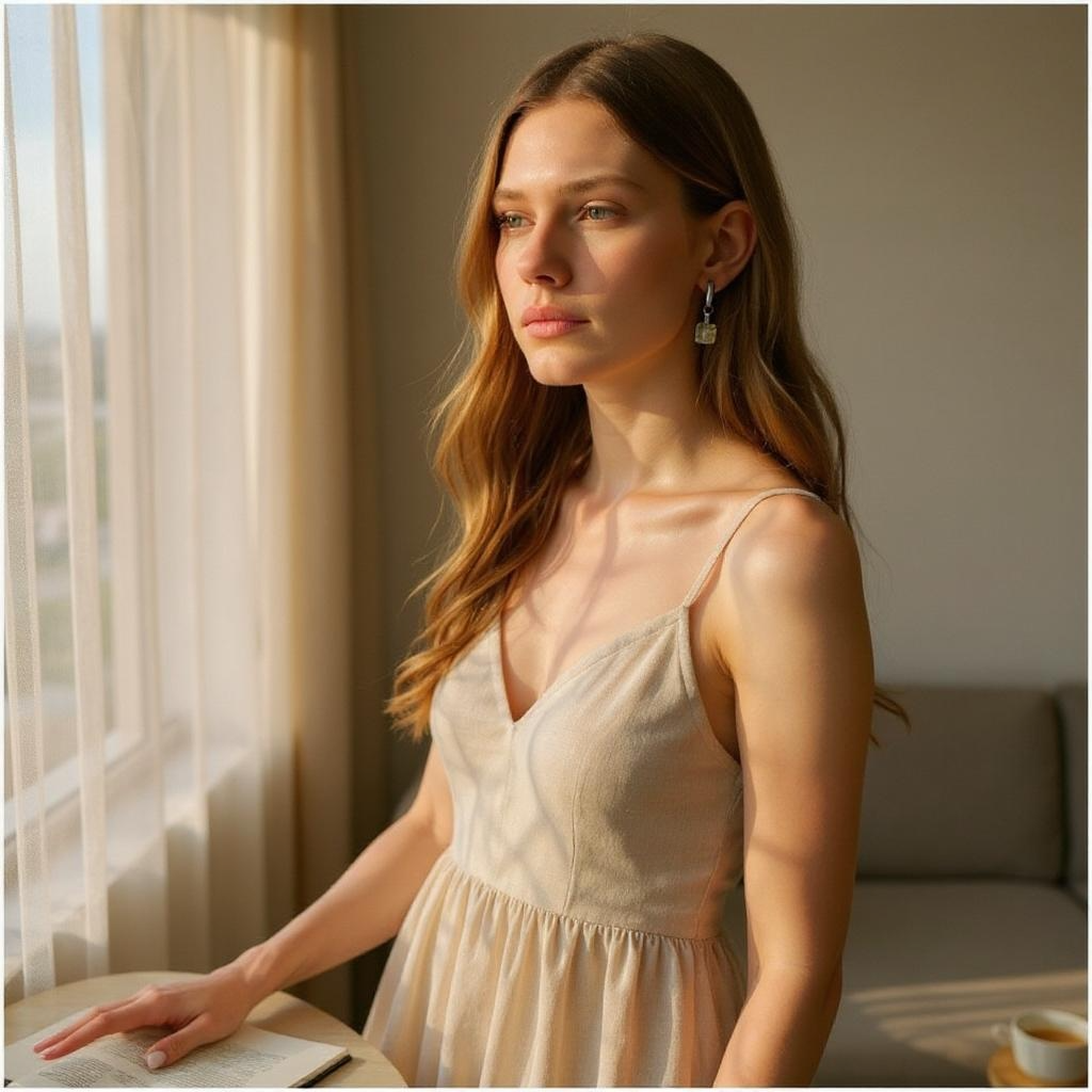 Minimal Square Bar Stud Earrings, Yellows