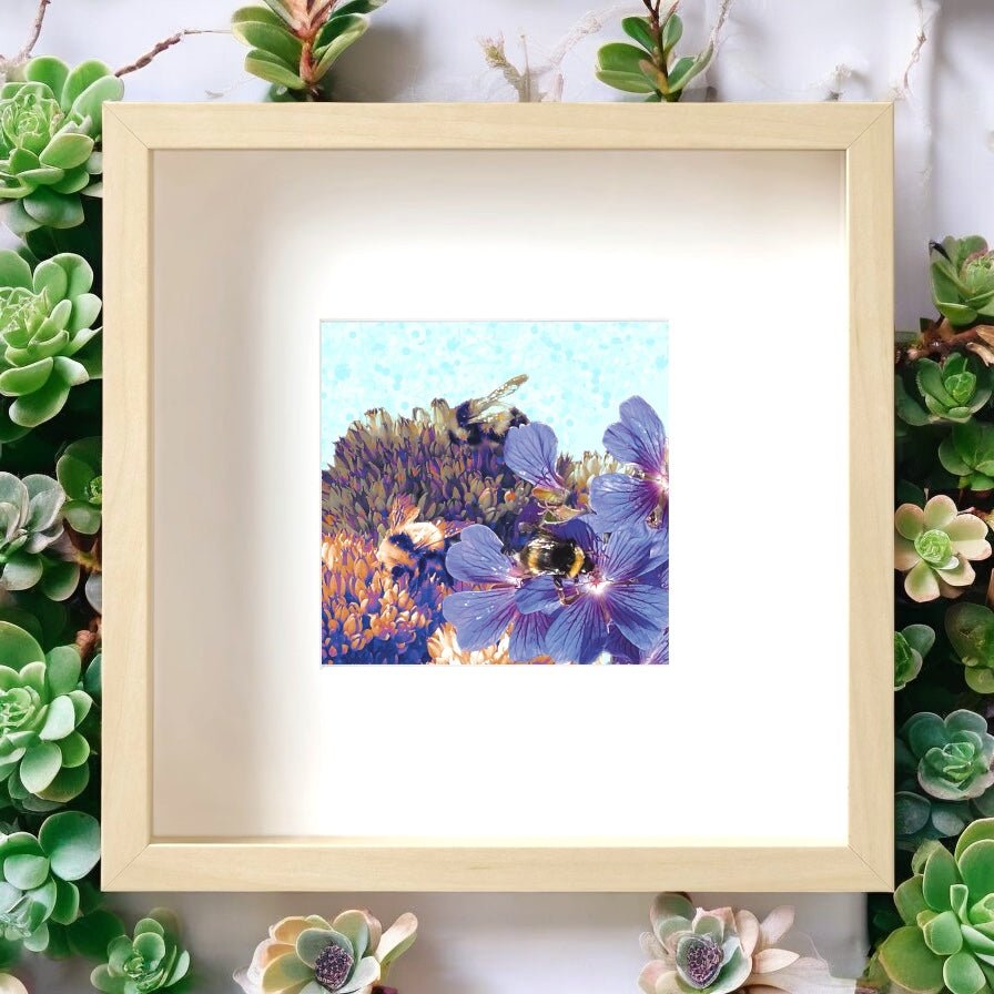 A labour of Love, Framed Print from A Collection of Flowers - Square Framed Prints - Eclectic Blue Studio