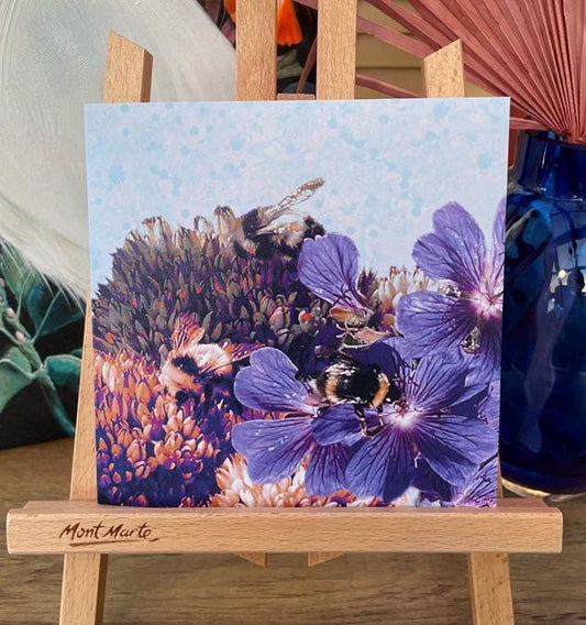 'A Labour of Love', Square Greetings Card - Blank Greetings Cards - Eclectic Blue Studio