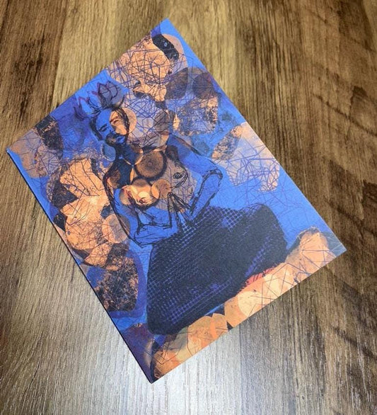 'Mountain Still' - Inner Peace Poetry Card | Original Illustrated Verse - Illustrated poetry cards - Eclectic Blue Studio
