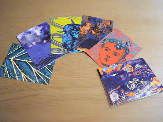 Poetry in Form - Complete Collection | 6 Cards on Transformation, Peace & Resilience - Illustrated poetry cards - Eclectic Blue Studio