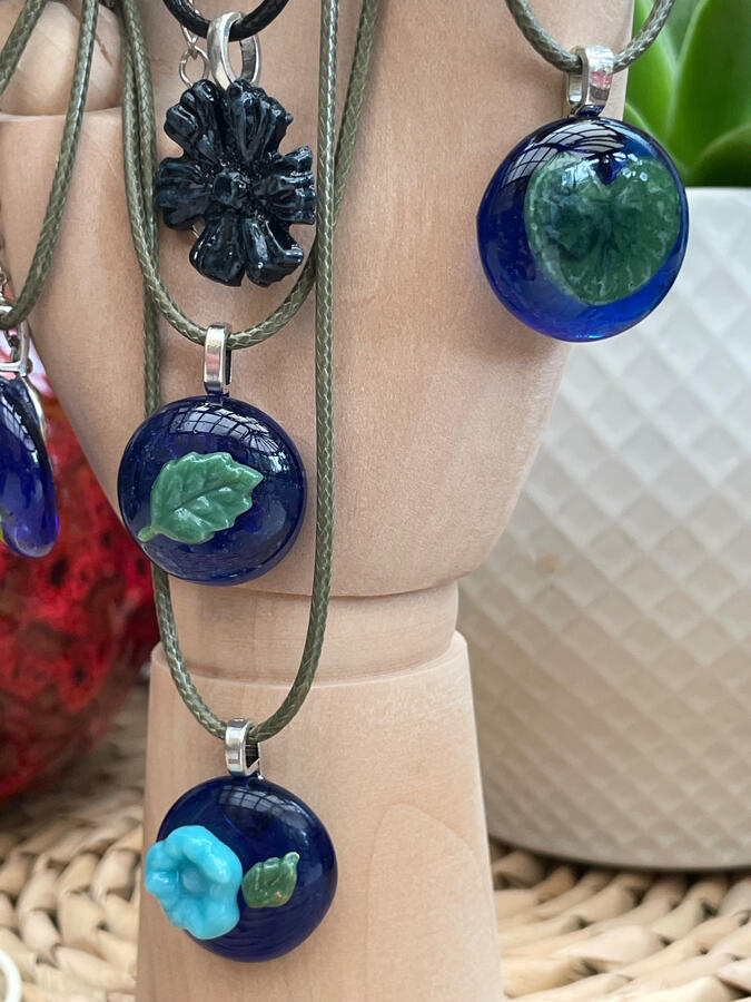 Casual fused glass jewellery