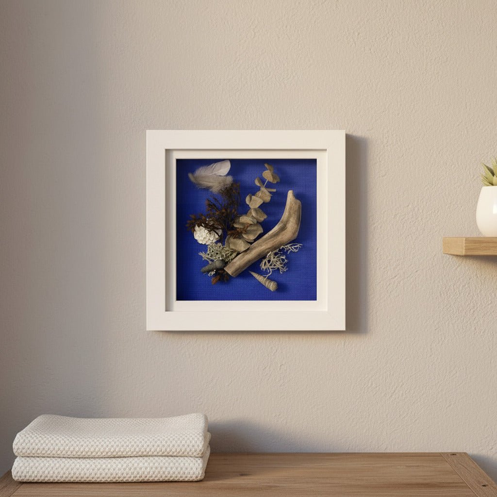 Driftwood Still Nature — Framed Coastal Art - Visual Artwork - Eclectic Blue Studio