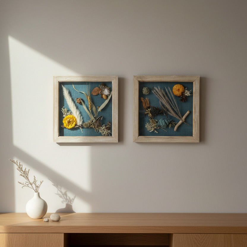 Shore to Land Still Natures — Framed Botanical Art - Visual Artwork - Eclectic Blue Studio