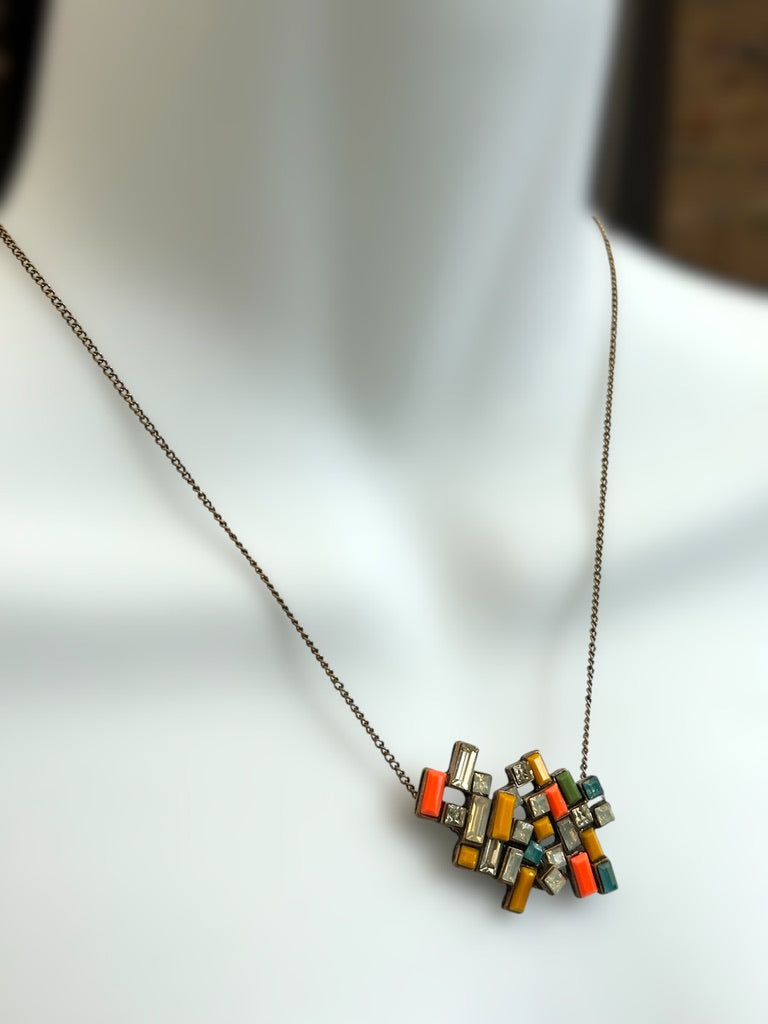 Multicolour Cluster Necklace - Upcycled Limited Edition