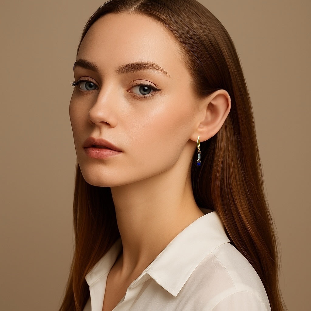 Minimal Chain Link Earrings, Short - Upcycled Ltd Edition