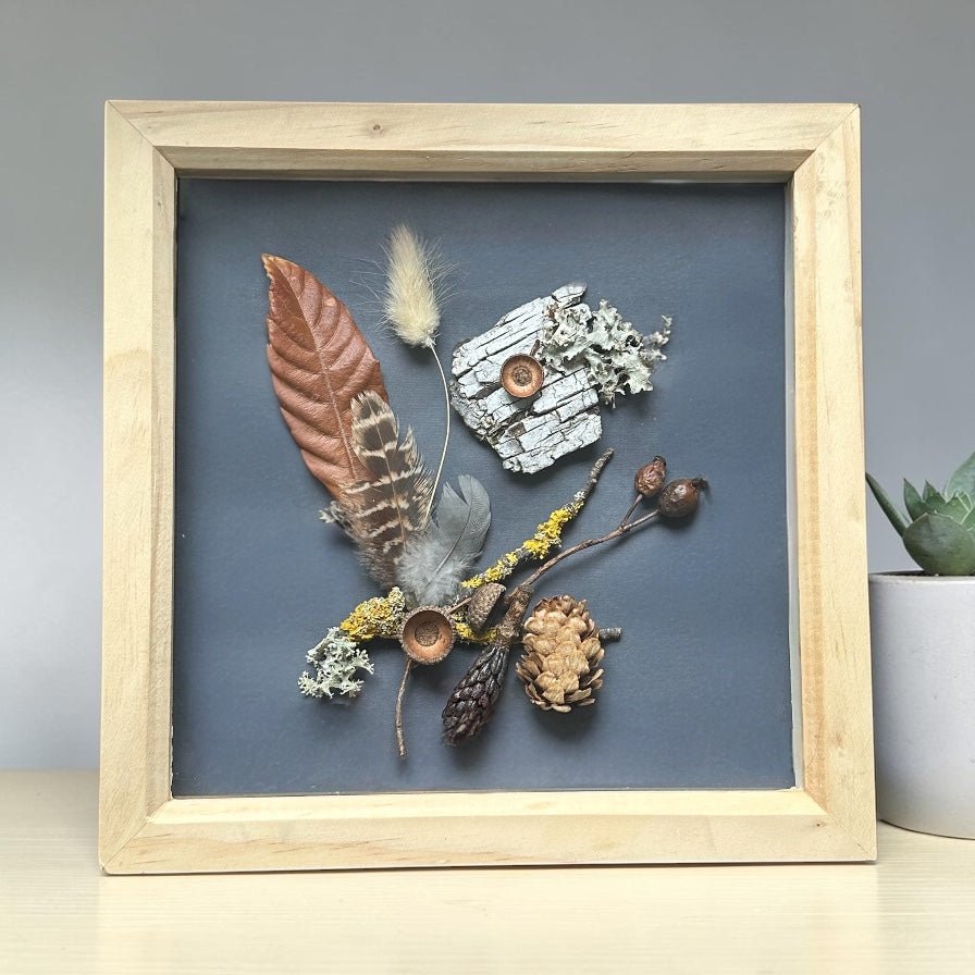 Dark Woodland Still Nature — Framed Botanical Art - Visual Artwork - Eclectic Blue Studio