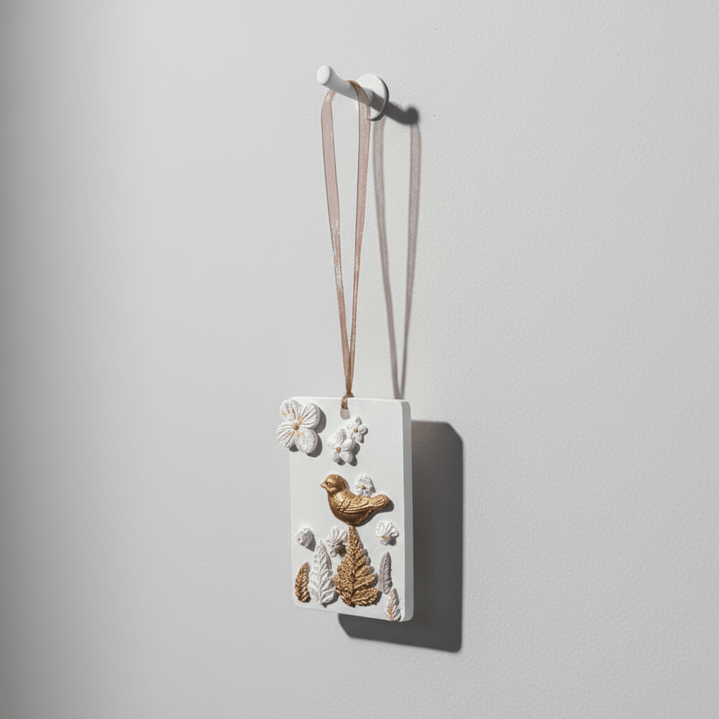 Little Golden Bird — Botanical Cast Wall Hanging - Wall Hanging - Eclectic Blue Studio
