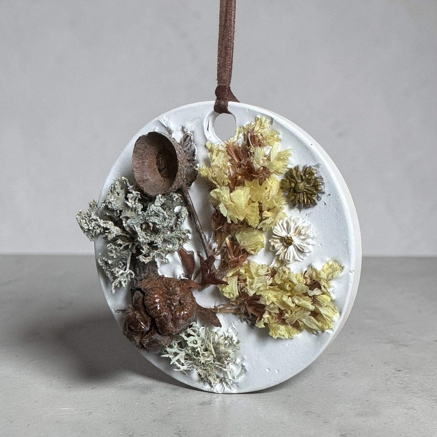 Meadow Safekeep — Circular Botanical Cast Wall Hanging - Wall Hanging - Eclectic Blue Studio