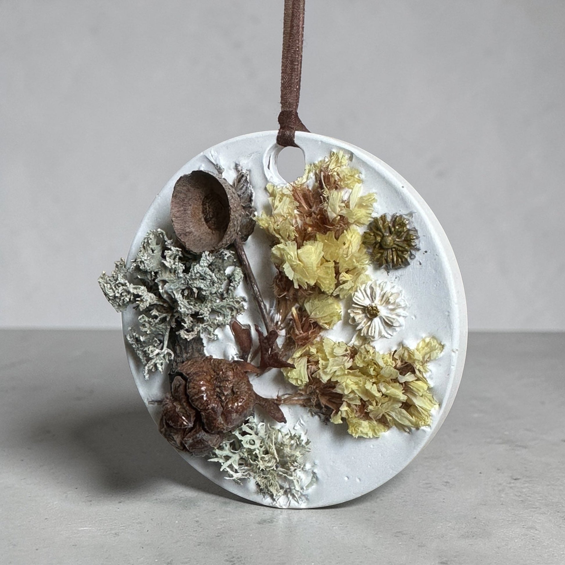 Meadow Safekeep — Circular Botanical Cast Wall Hanging - Wall Hanging - Eclectic Blue Studio