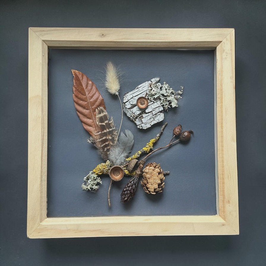 Dark Woodland Still Nature — Framed Botanical Art - Visual Artwork - Eclectic Blue Studio