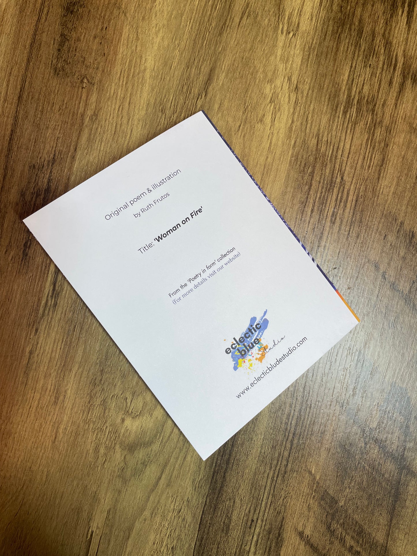 'Woman on Fire' - Transformation & Letting Go Poetry Card | Original Illustrated Verse