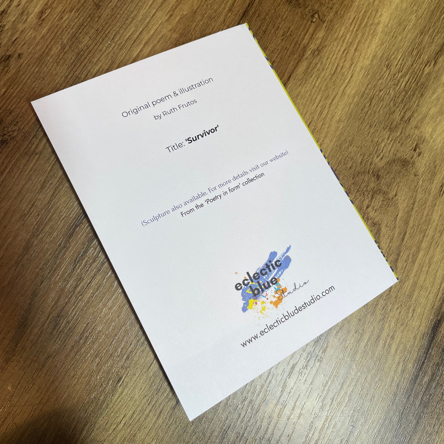 'Survivor' - The Strength Within Poetry Card | Original Illustrated Verse