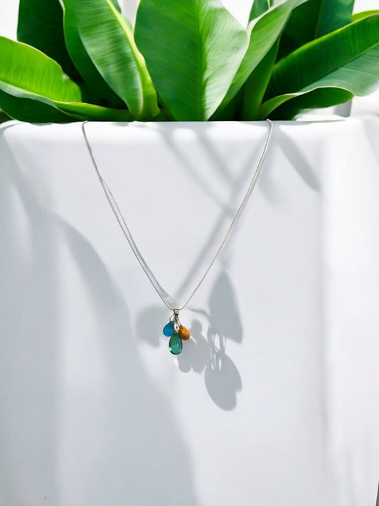 Teardrop Charms Pendant Necklace