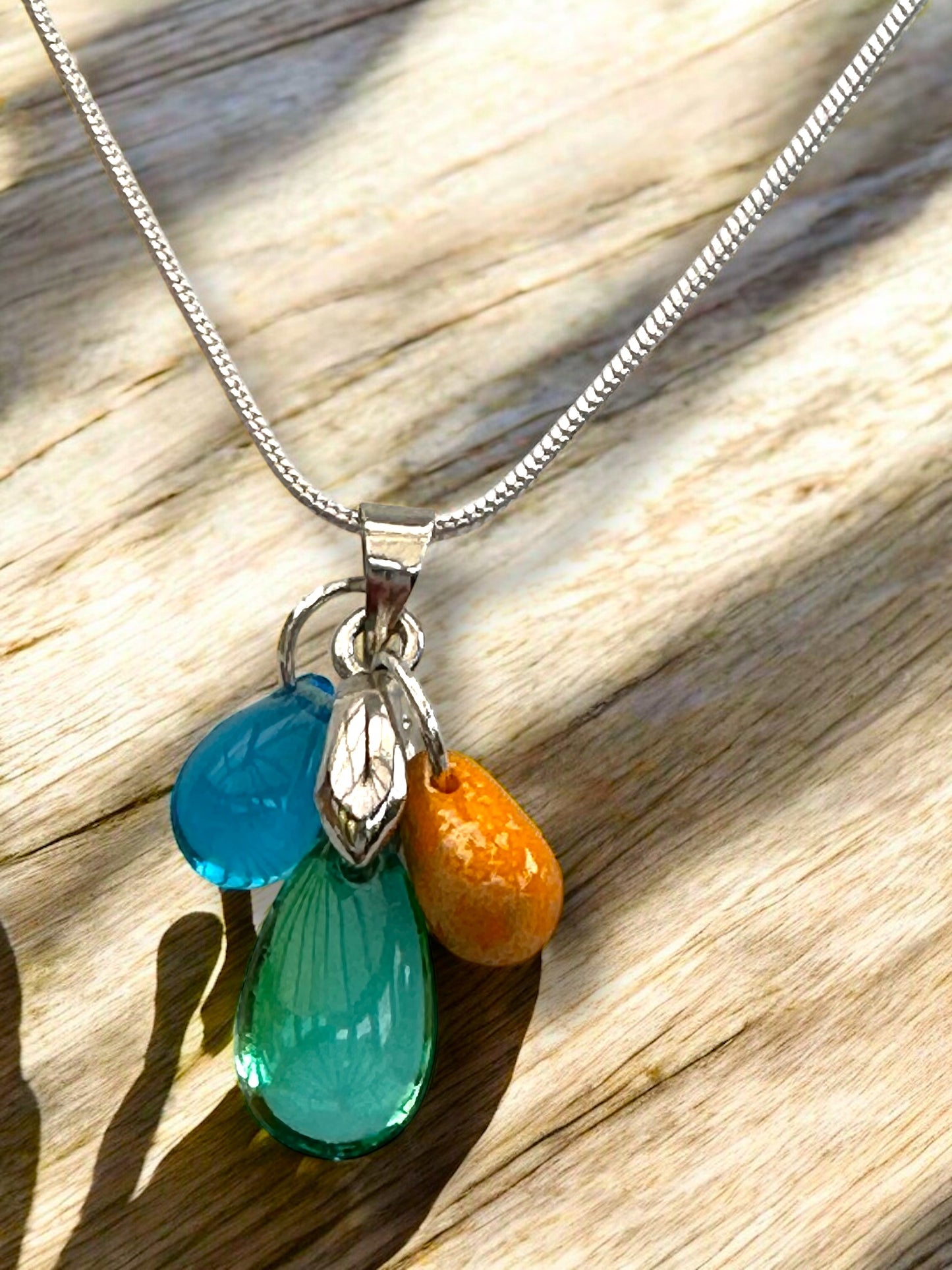 Teardrop Charms Pendant Necklace