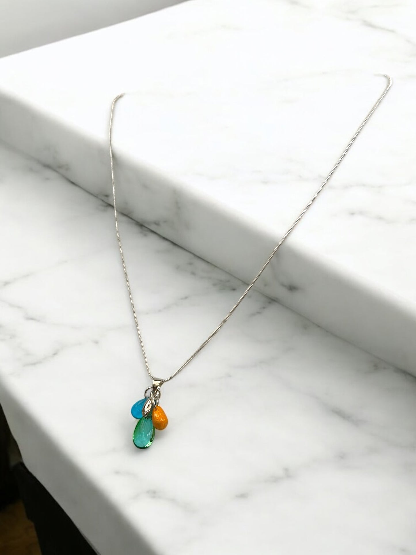 Teardrop Charms Pendant Necklace