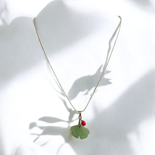 Charms Pendant Necklace, Pale Green