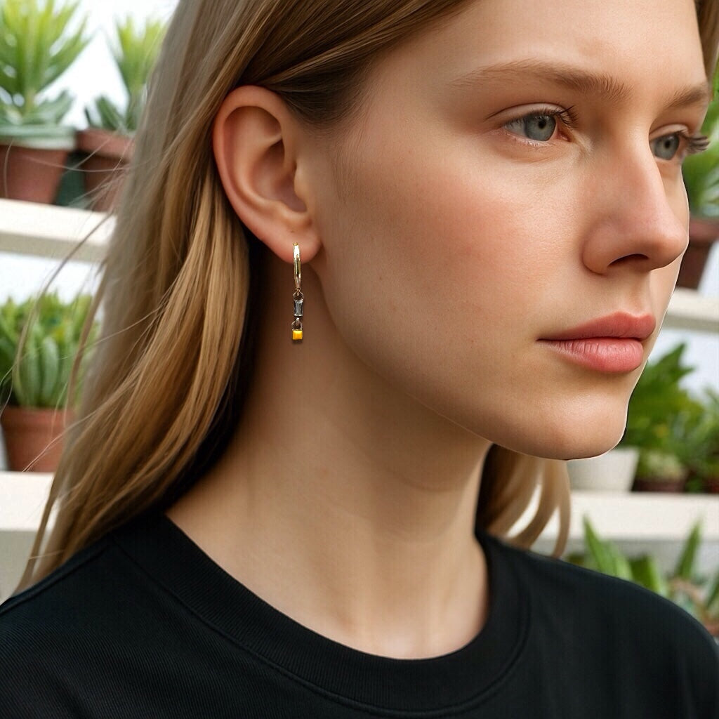 Minimal Chain Link Earrings, Short - Upcycled Ltd Edition