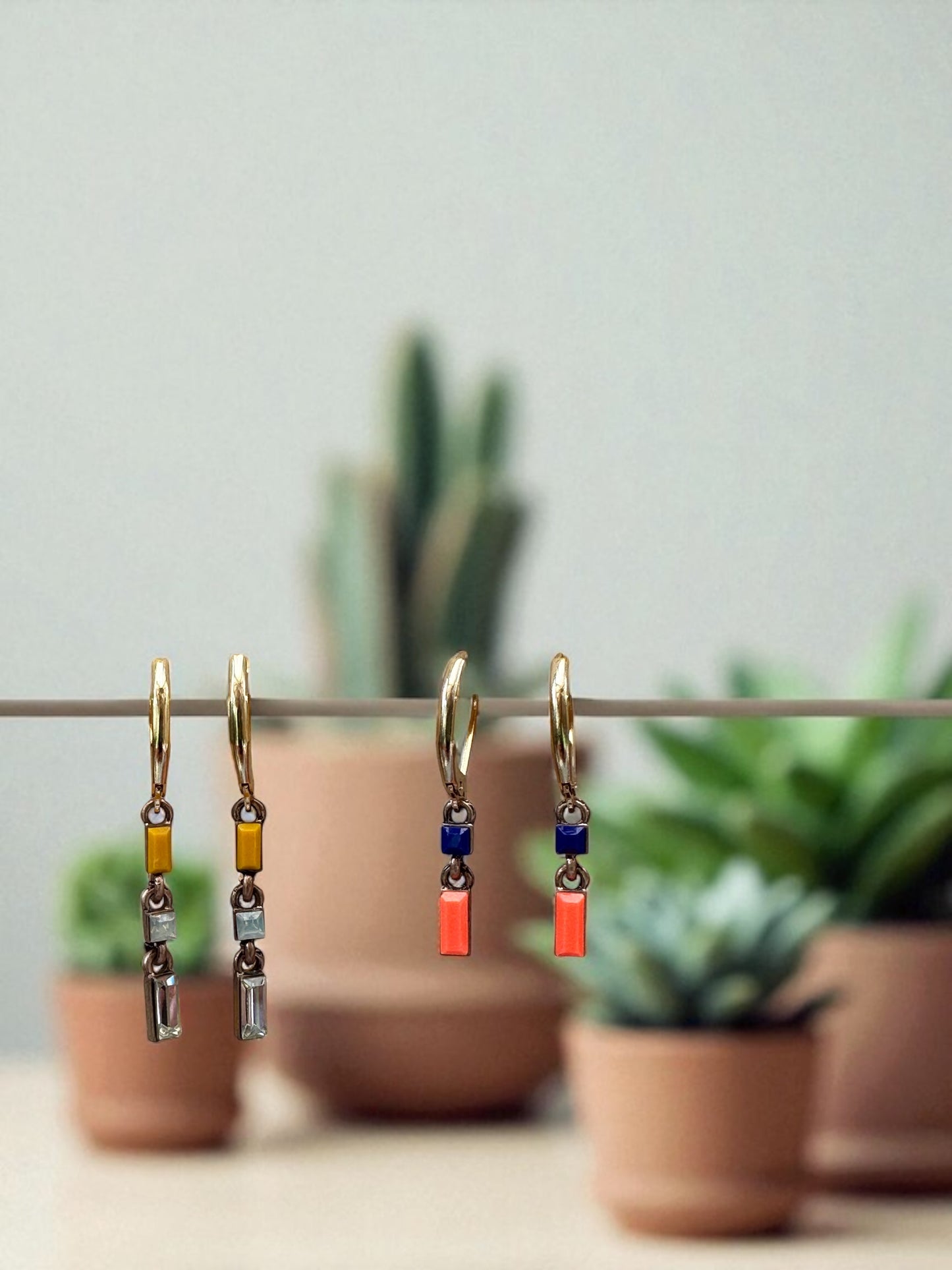 Minimal Chain Link Earrings, Medium - Upcycled Ltd Edition