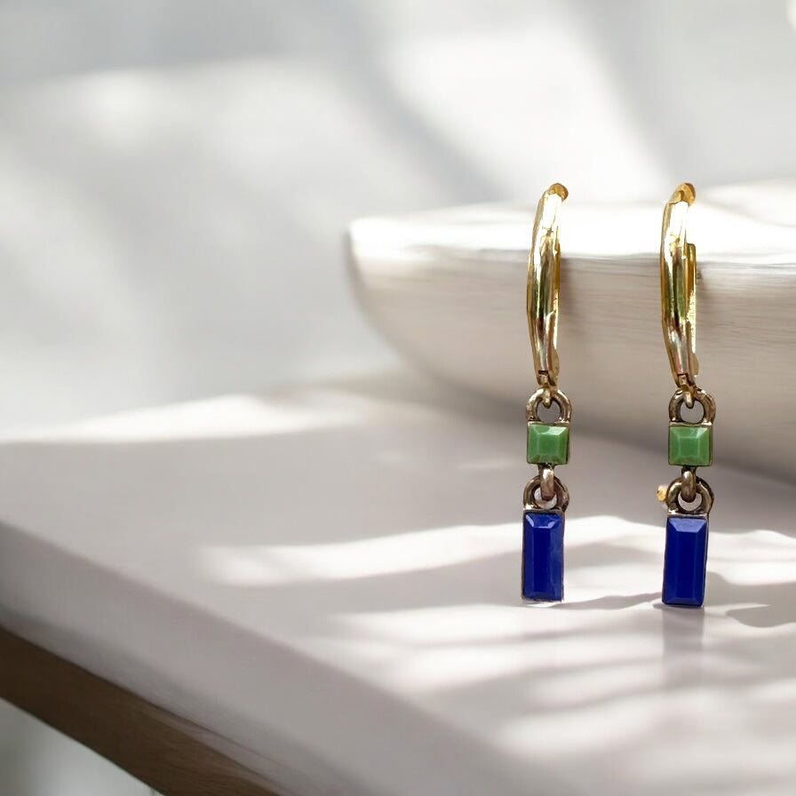 Minimal Chain Link Earrings, Medium - Upcycled Ltd Edition