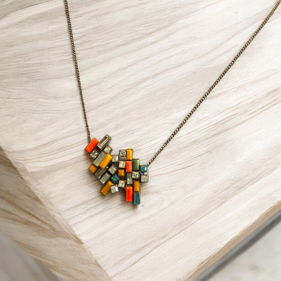 Multicolour Cluster Necklace - Upcycled Limited Edition