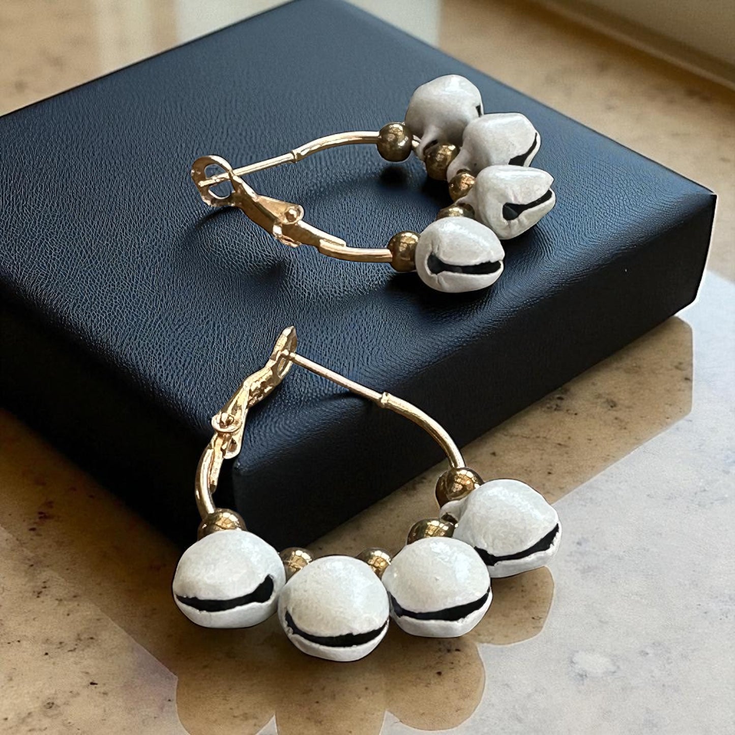 Tribal Hoop Earrings - Upcycled Ltd Edition