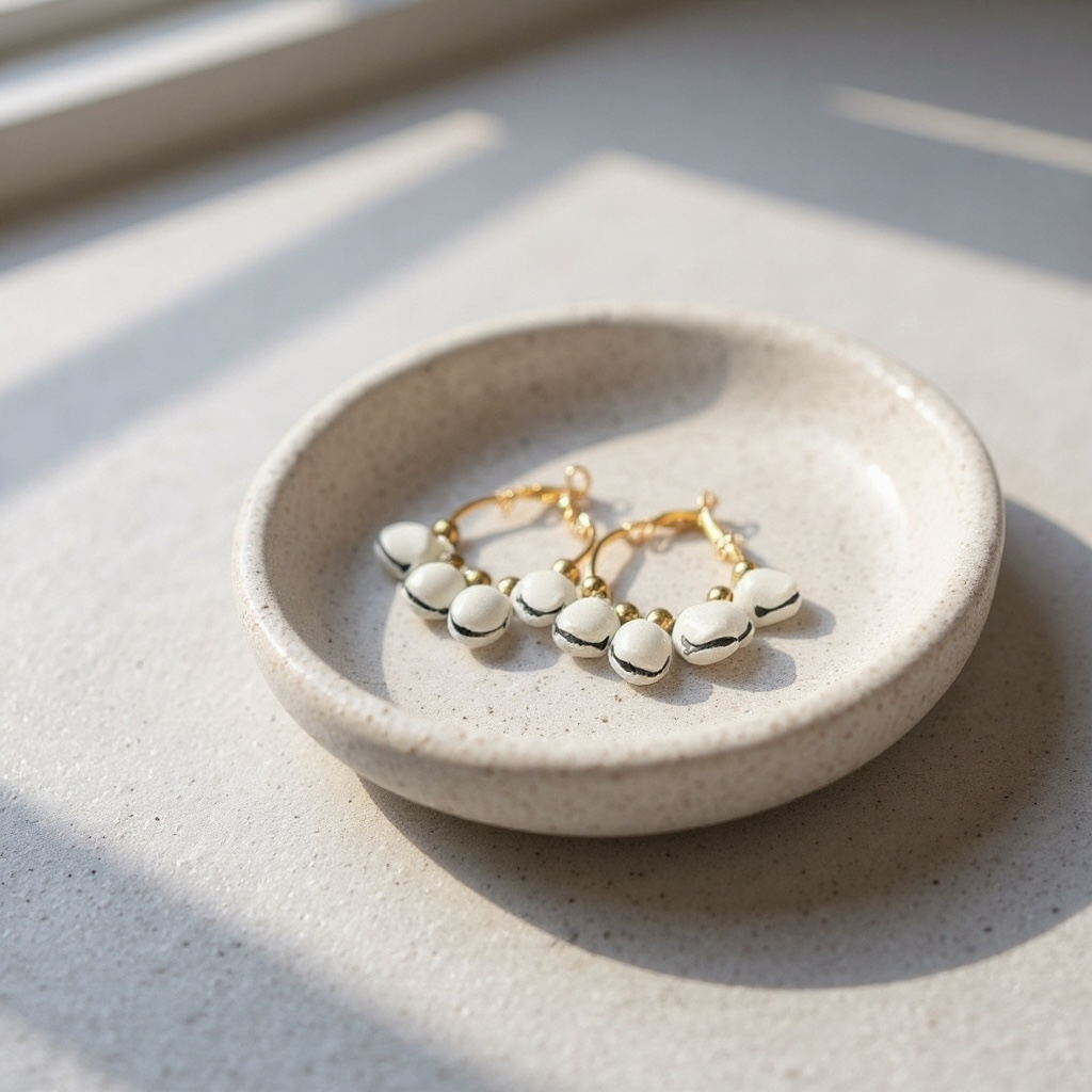 Tribal Hoop Earrings - Upcycled Ltd Edition