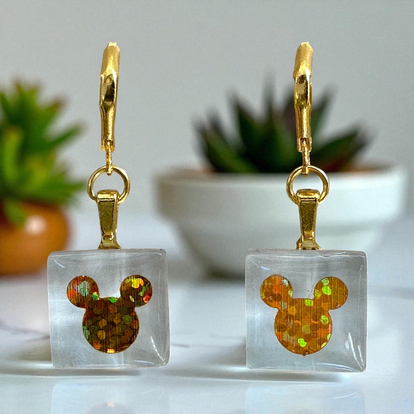 Cat & Mouse Mixed-Media Earrings, different options