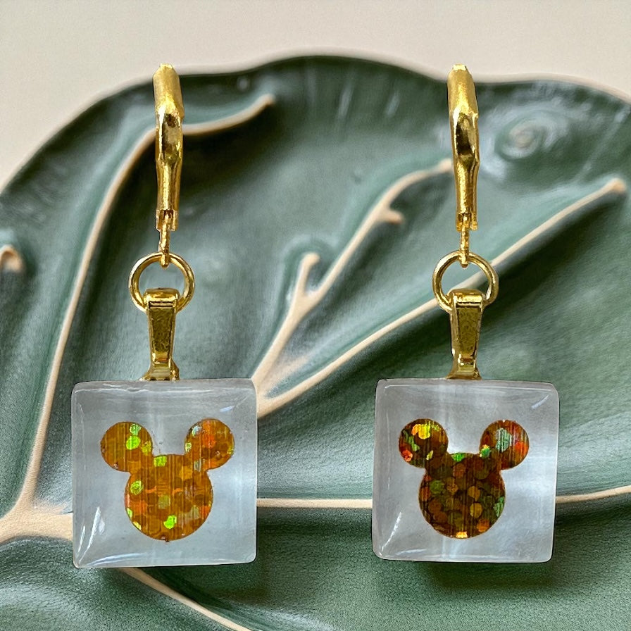 Cat & Mouse Mixed-Media Earrings, different options