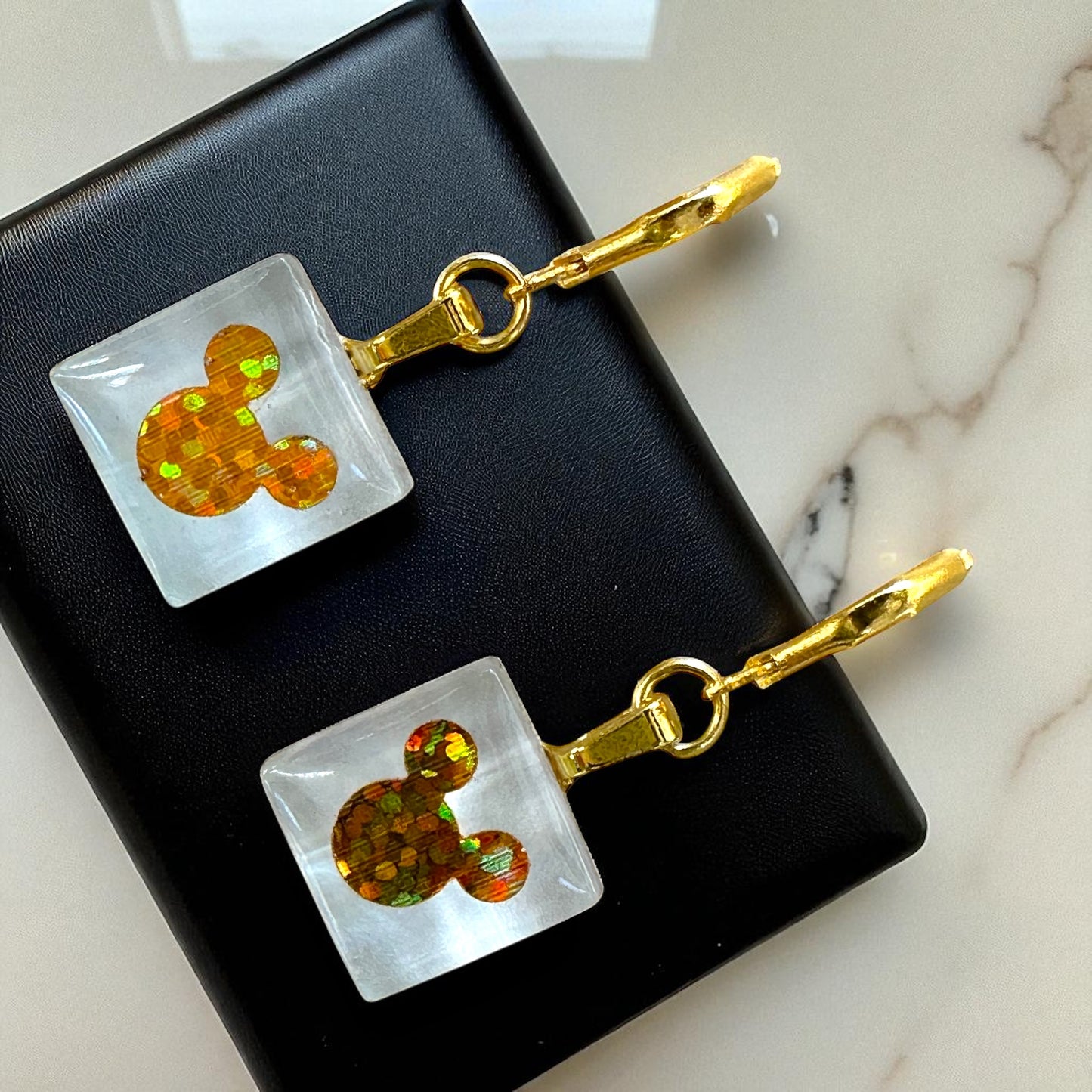 Cat & Mouse Mixed-Media Earrings, different options