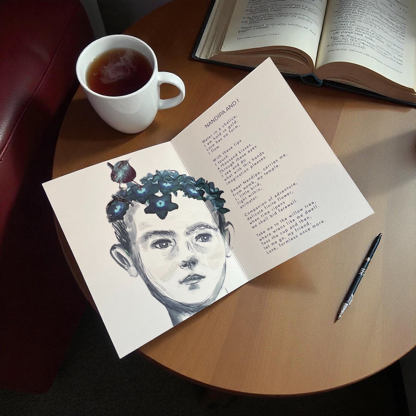 'Nandipa and I' - Body & Soul Poetry Card | Original Illustrated Verse