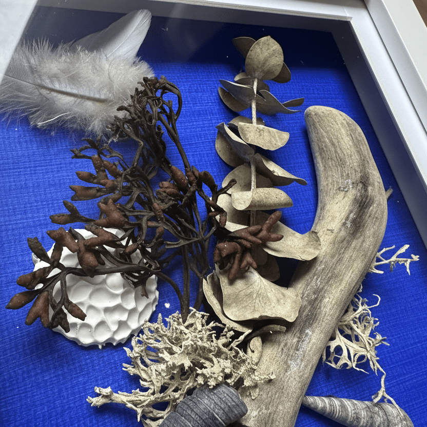 Driftwood Still Nature — Framed Coastal Art - Visual Artwork - Eclectic Blue Studio
