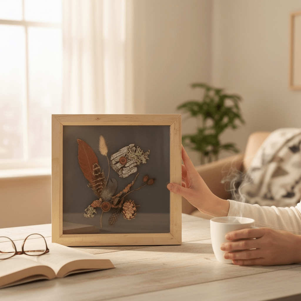 Dark Woodland Still Nature — Framed Botanical Art - Visual Artwork - Eclectic Blue Studio