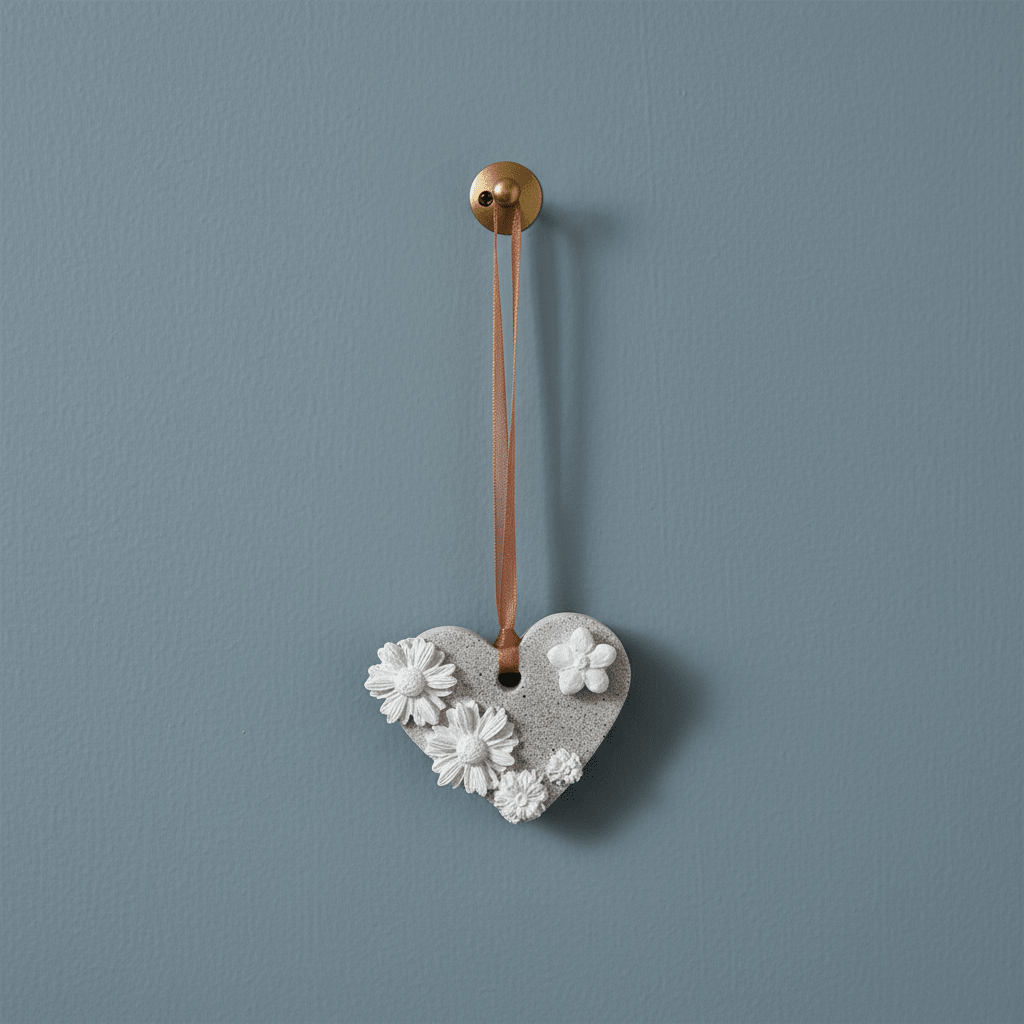 Floral Safekeep — Heart Botanical Cast Wall Hanging - Wall Hanging - Eclectic Blue Studio