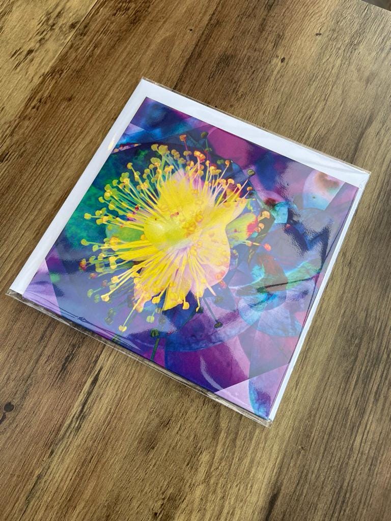 'Mandarin Scent', Square Greetings Card