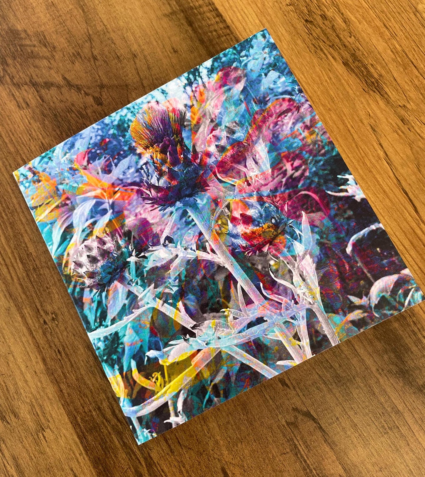 'Flower of Scotland', Square Greetings Card