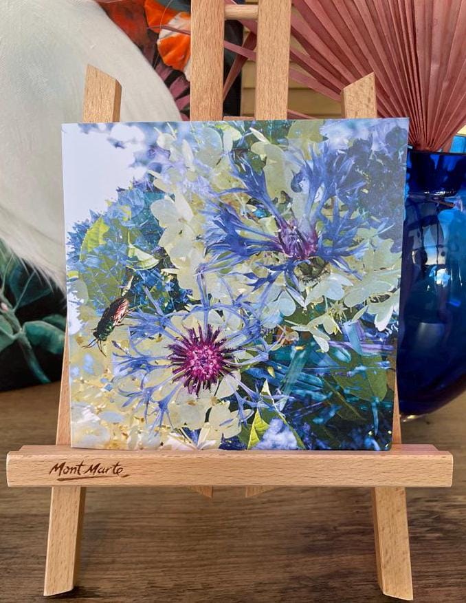 'Emerald Bug II', Square Greetings Card