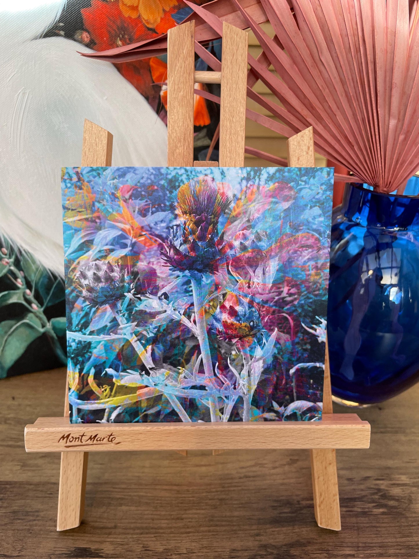 'Flower of Scotland', Square Greetings Card