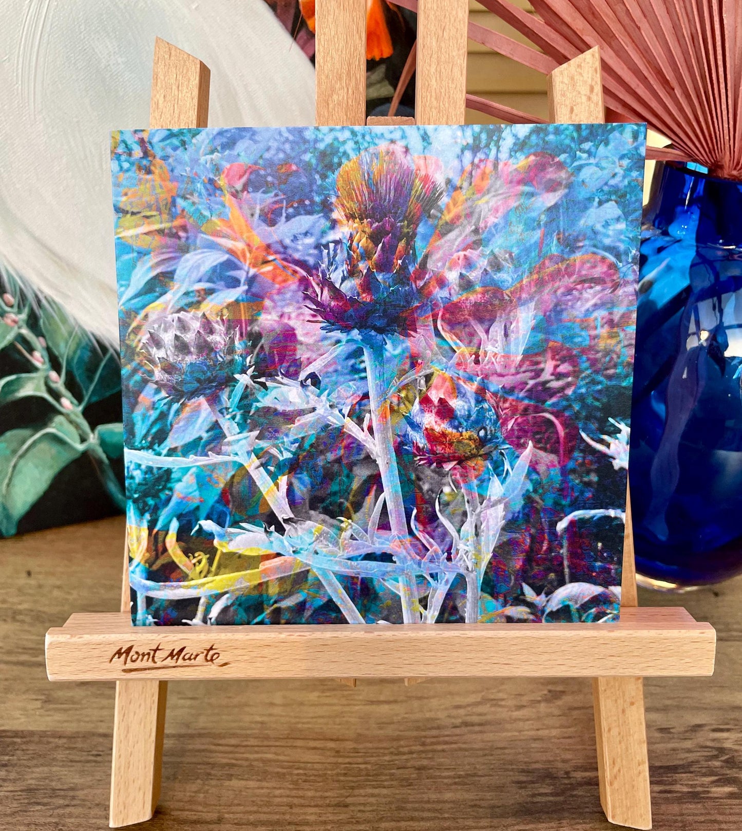 'Flower of Scotland', Square Greetings Card